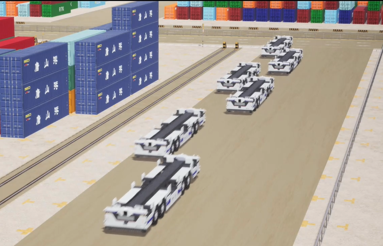 数字孪生无人车队仿真技术助力港口物流优化